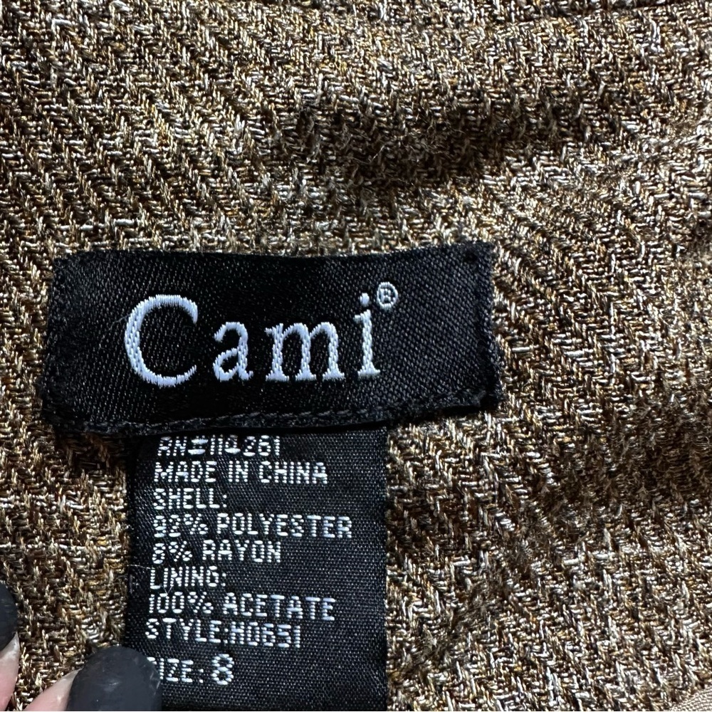 SOLD. Cami Cropped Bell Sleeve Blazer Women’s Jacket Sz 8 Beige Tan - Picture 5 of 5